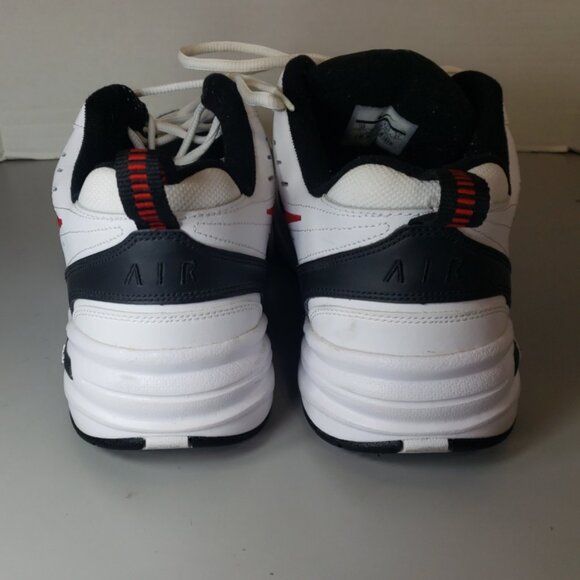 Nike Mens Air Monarch IV 416355-101 White black red Running Shoes Sneakers Sz 13 - Picture 9 of 12